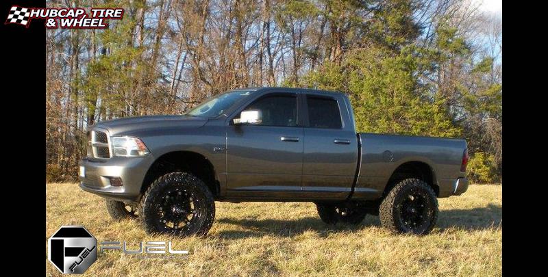 vehicle gallery/dodge ram quad cab fuel hostage d531 0X0  Matte Black wheels and rims